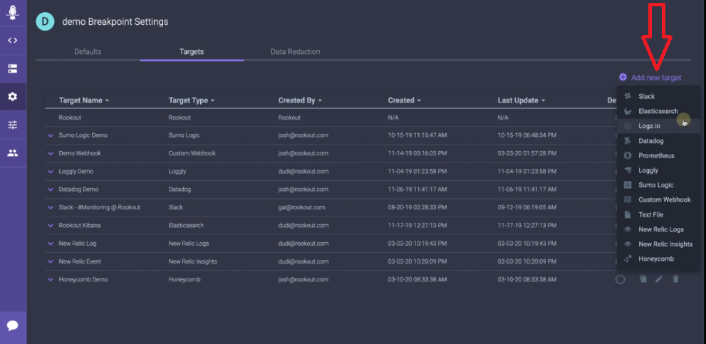 export java debugging data to a log analysis platform