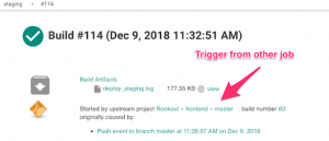 Rookout “deploy to staging” Pipeline example