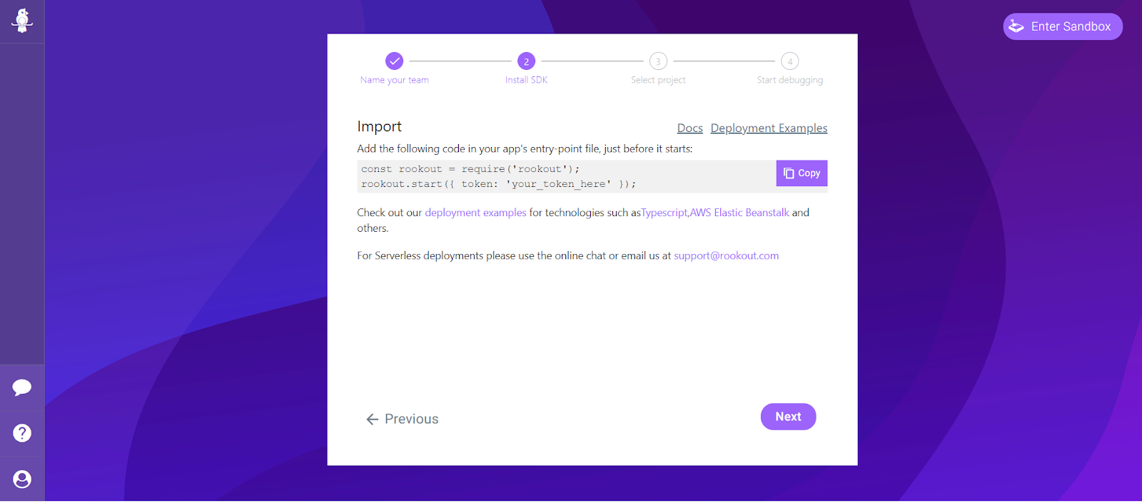 Remote debugging SDK agent install