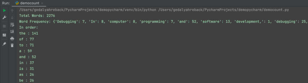 Your Python code works after using the PyCharm debugger!