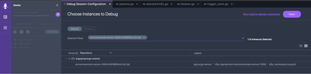 How to debug Kubernetes-native pipelines: Choosing which instances to debug in Rookout